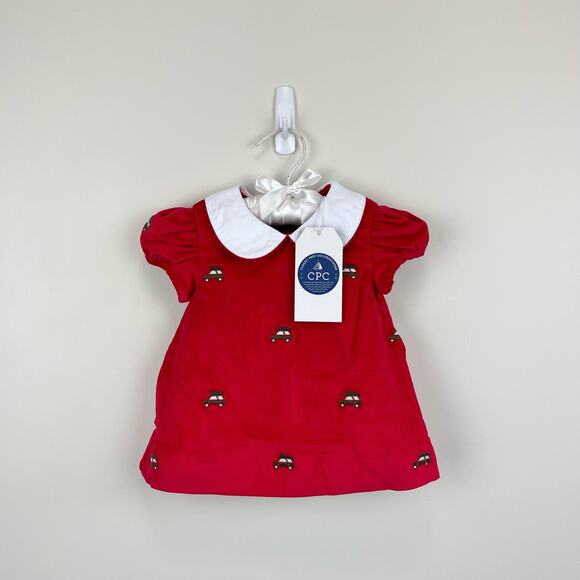 Classic Prep Childrenswear Paige Dress Crimson w/ Woody 6-9 Months NWT - Picture 1 of 11